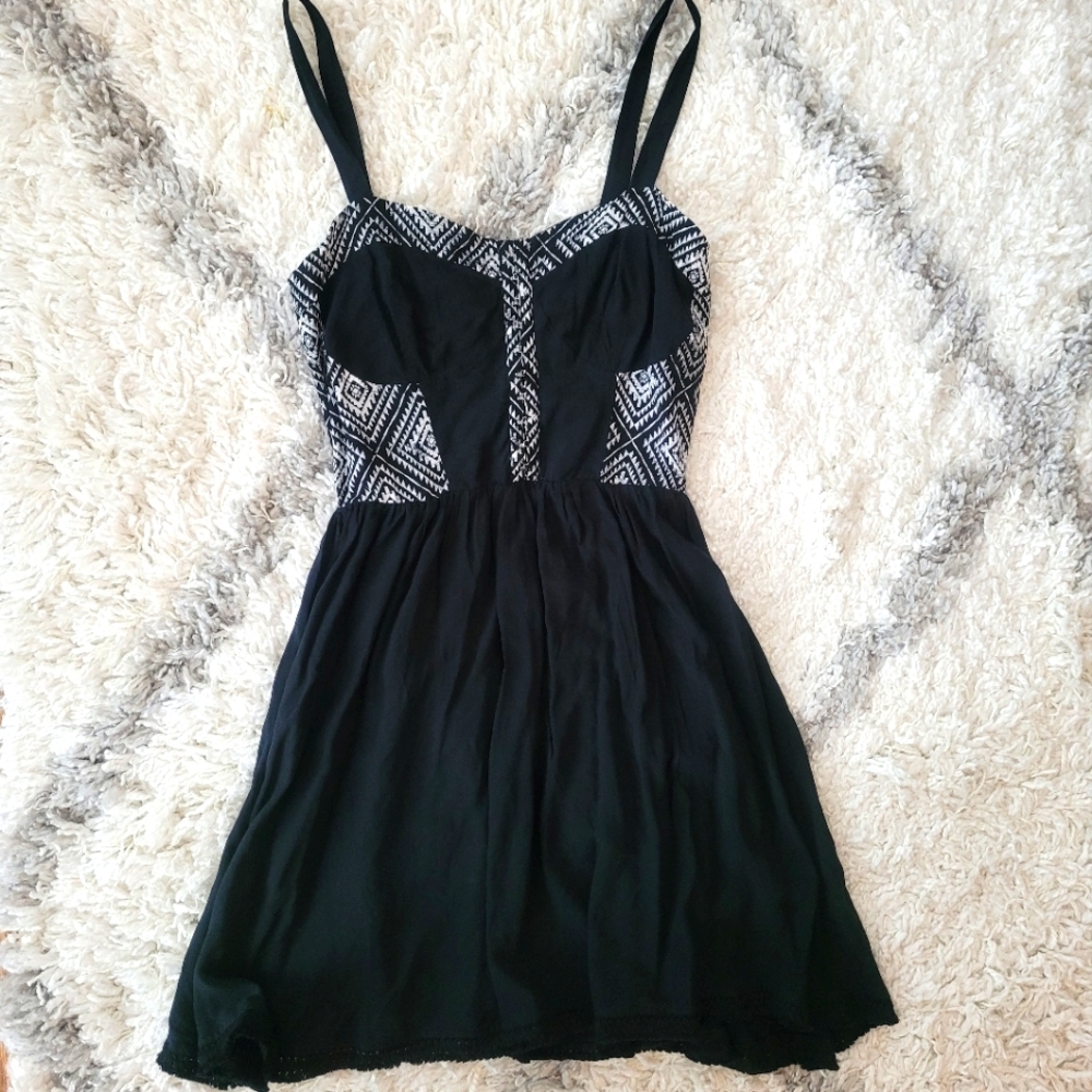 Empyre Women's Embroidered Mini Dress With Caged Back Size S